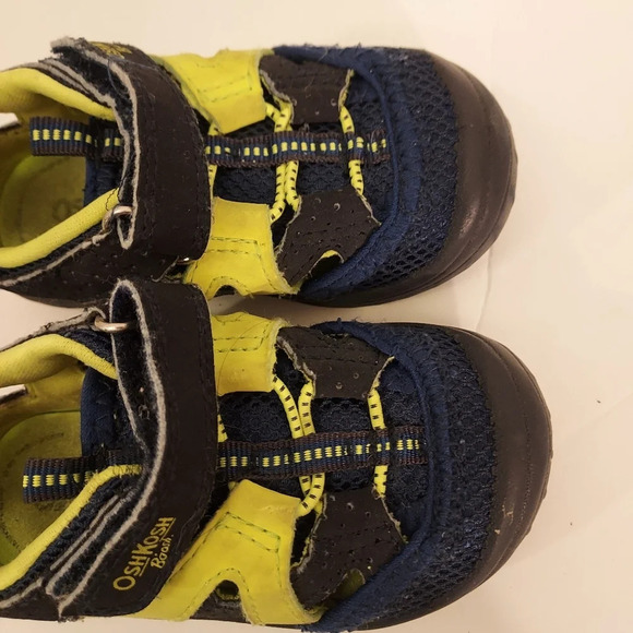 OshKosh B'gosh Drift-B Bump Toe Blue and Green Sandals - Picture 2 of 12